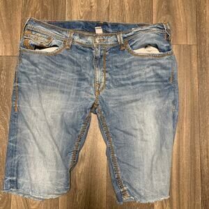 True Religion cut-off denim shorts